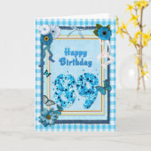 89. Geburtstag mit Scrapbook-Effekt Karte (Gelbe Blume)