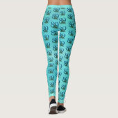89. Geburtstag oder Jubiläum Pfauenfedern Leggings (Rückseite)
