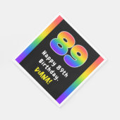 89. Geburtstag: Rainbow Spectrum # 89, Individuell Serviette (Ecke)