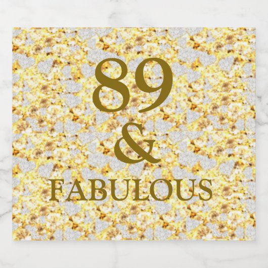 89. Geburtstag Schaumweinetikett (Einzelnes Label)