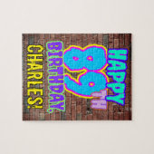 89. Geburtstag ~ Spaß, Urban Graffiti Inspiriert L Puzzle (Horizontal)