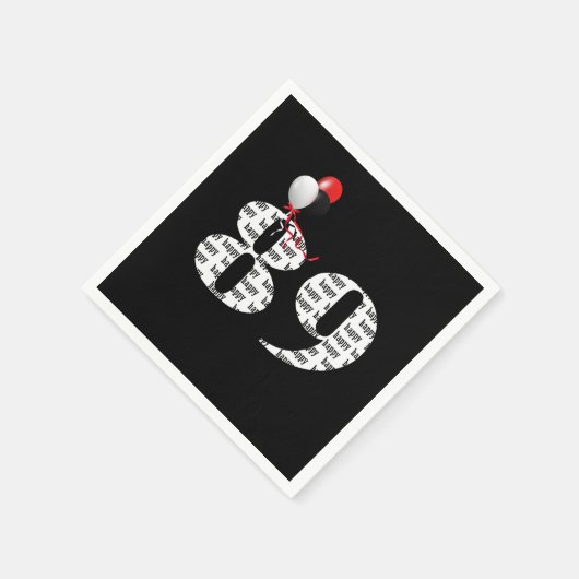 89. Geburtstagsballons Serviette (Ecke)