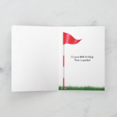 89. Geburtstagsgolfball im Gras Karte (Innenseite)