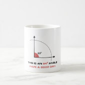 89 Grad Winkel lustige Mathematik Perfektionist g Kaffeetasse (Mittel)