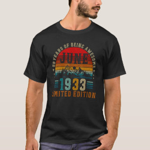 89 Jahre alt Juni 1933 89. Geburtstag T-Shirt