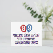 89 Jahre alte Totensee-Geburtstagsdesigns Postkarte (Stehend Vorderseite)