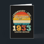 89 Jahre Phantastisch seit 1933 89. Geburtstagsges Karte<br><div class="desc">Birthday Design Für alle,  die das Horoskop sagen schwierig & Stubborn Aber ganz wert.Tragen Sie es mit Stolz auf die Arbeit,  Schule Gymnastik perfekt,  um mit Shorts,  Leggings oder Jeans für einen lässigen und trendigen Look zu verbinden</div>