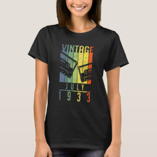 89 Jahre Vintag Juli 1933 89. Geburtstag T-Shirt