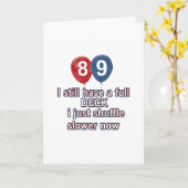 89-jährige lustige Geburtstagsentwürfe Karte (Gelbe Blume)