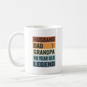 89-jähriger Ehemann Vater Opa Legende Shirt_1 Kaffeetasse