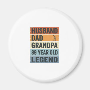 89-jähriger Ehemann Vater Opa Legende T-Shirt_1 Magnet