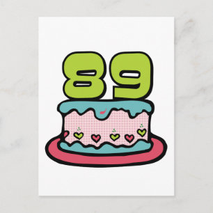 89-jähriger Geburtstagskuchen Postkarte