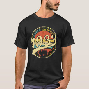 89-jähriger Tag Vintag 1933 89. Geburtstag T-Shirt