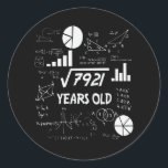 89 Years Old Bday Math Teacher 89th Birthday Gift Runder Aufkleber<br><div class="desc">Birthday Design For anyone who's horoscope say difficult & Stubborn But totally worth.Wear it with pride at work,  school gym perfect to pair with shorts,  leggings or jeans for a casual yet trendy Look</div>