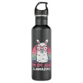 89th Birthday Llamazing Llama 89 Year Old Birthday Edelstahlflasche (Vorderseite)