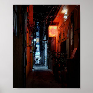 8×10 Seoul-Alley-Neonlicht-Reklame Korea-Fotoabzug Poster