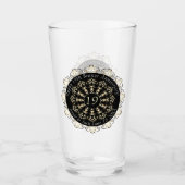 8./19. Hochzeitstag Bronze-Medaille Text Glas (Vorderseite)