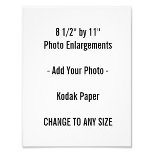 8 1/2" bis 11" Foto Erweiterung