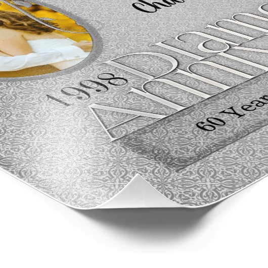 8-1/2x11 60. Antivsersary Scrapbook Collage Fotodruck (Ecke)