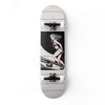 8 1/8" Board Babe Design Skateboard Deck
