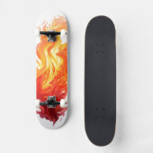 8 1/8" Flammenskateboard Skateboard (Vorderseite)