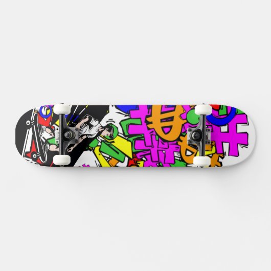 8 1/8" Graffiti Design Skateboard Deck (Horizontal)