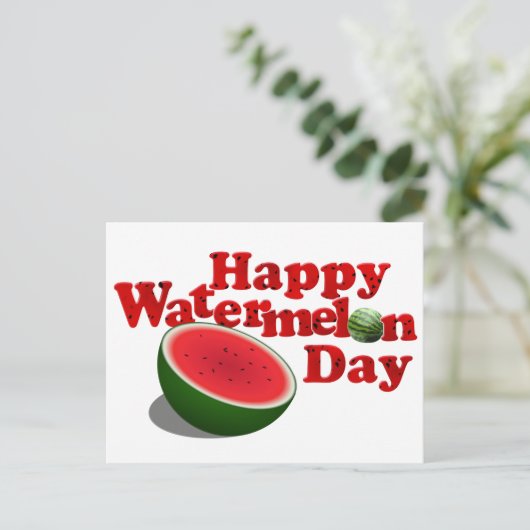 8-3 Watermelon Day Postkarte (Stehend Vorderseite)