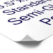 8,5"x11" Standardposter Halbmatt Poster (Ecke)