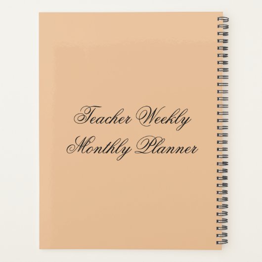 8.5"x11" Wendelwochenplaner Planer (Rückseite)