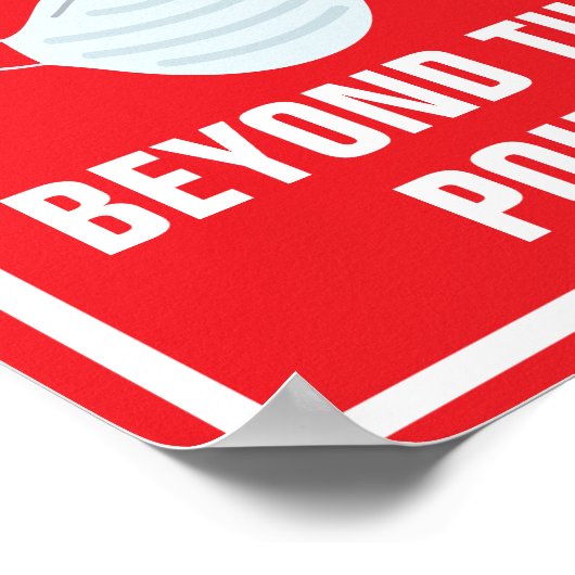 8,5" x 11" fette rote Maske hinter diesem Punkt Poster (Ecke)