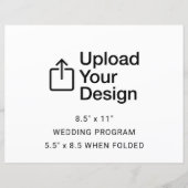 8,5" x 11" Flachblatt - Geflochtene Hochzeitsprogr (Vorderseite)