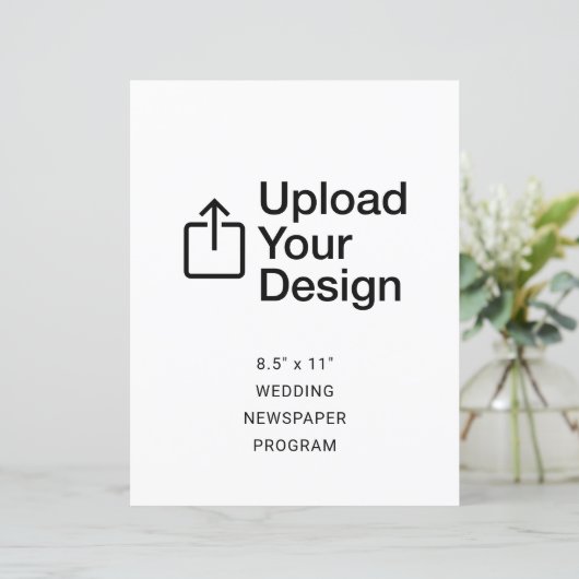 8,5" x 11" Flachblatt - Hochzeitsprogramme (Stehend Vorderseite)