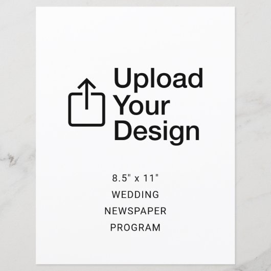 8,5" x 11" Flachblatt - Hochzeitsprogramme (Vorderseite)