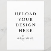 8,5" x 11" Flachblatt - Portrait (Rückseite)