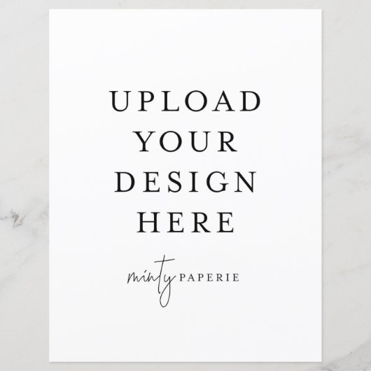 8,5" x 11" Flachblatt - Portrait (Rückseite)