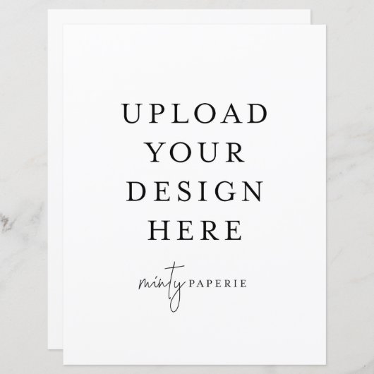 8,5" x 11" Flachblatt - Portrait (Vorne/Hinten)