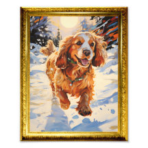 8,5 x 11 Foto Wall Art Cocker Spanischer Hund