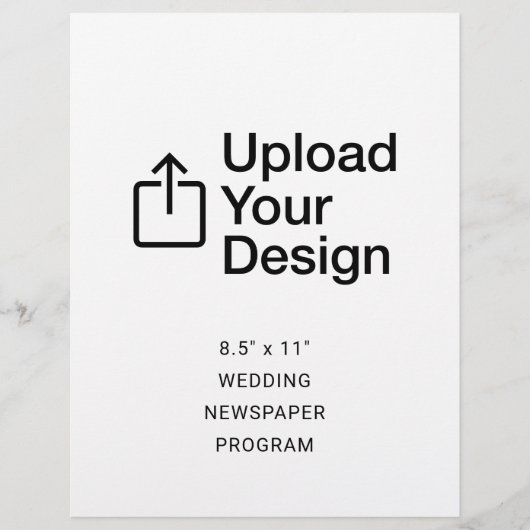 8,5" x 11" Fyer-Blatt - Hochzeitszeitungsprogramme Flyer (Vorne)