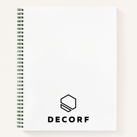 8,5" x 11" Green Spiral Notebook Notizblock (Vorderseite)