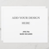 8,5 x 11" Horizontaler Kartenbestand 110 lb (Vorne/Hinten)