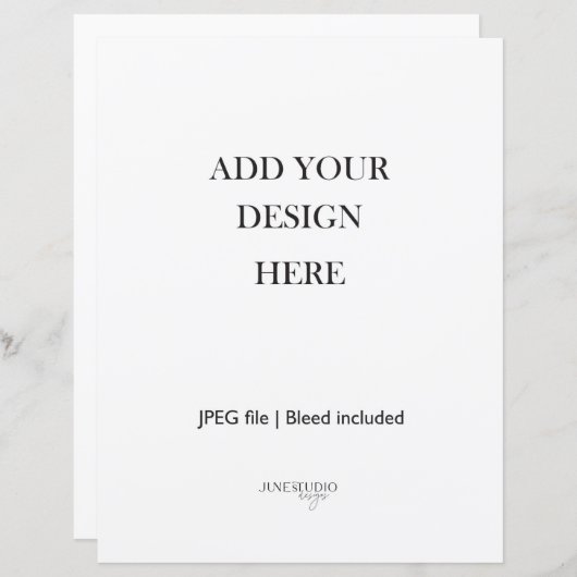 8,5 x 11" Kartenbestand 110 lb Vollseite (Vorne/Hinten)