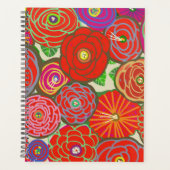 8,5" x 11" Planer mit roten Blumen (Vorderseite)