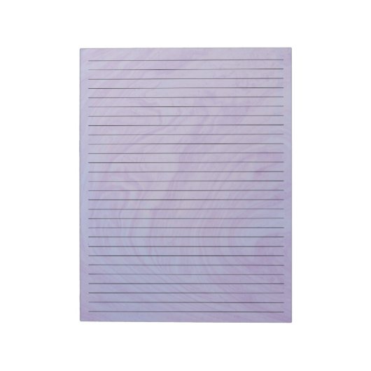 8.5" x 11" Purple Marble Black Lined Wide Ruled Notizblock (Rotiert)