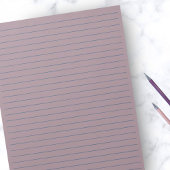 8,5" x 11" Rustikaler Mauve mit blauer Linie Notizblock
