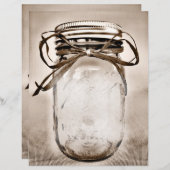 8,5 x 11 Rustikales Korallenrost-Papier (Vorne/Hinten)