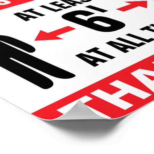 8.5" X 11" Social Distancing Rule Business Poster (Ecke)