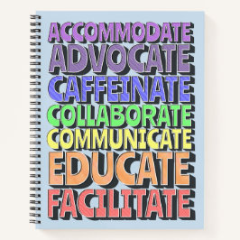 8.5 x 11 Spiral Notebook - Ein Teacher's Day in Bl Notizblock