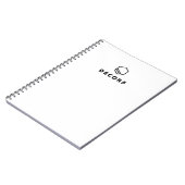 8,5" x 11" SpiralNotebook - Schwarz Notizblock (Linke Seite)