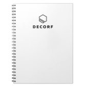 8,5" x 11" SpiralNotebook - Schwarz Notizblock (Vorderseite)