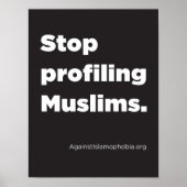 8,5" x 11", Stopp Profiling Muslims Poster (Matte) (Vorne)